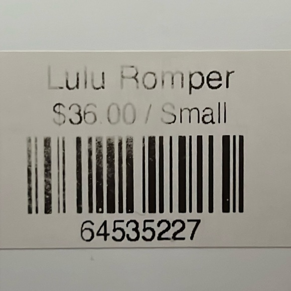 NWT beige striped Allie Rose LuLu Romper, size small. - Picture 5 of 5